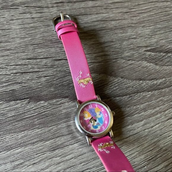 DISNEY Princess Pink Embroidered Crown Watch - Picture 3 of 6
